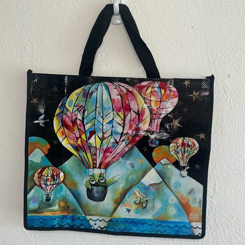 Allen Designs Michelle Allen Hot Air Balloon Shopper Bag Tote Whimsical Owl New